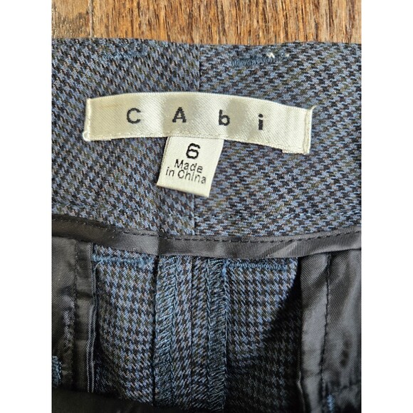 Cabi Womens Mini Houndstooth Cafe Cuffed Pants Trousers Style# 245 Size 6 - Picture 4 of 11